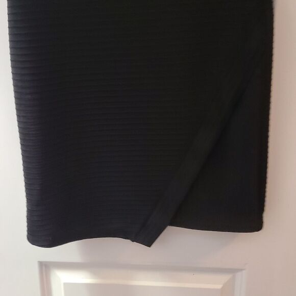 Pink Rose Black Asymmetrical Hem Mini Dress - Picture 5 of 11